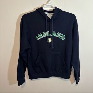 Lansdowne Men’s Ireland Hoodie Navy With Stitched Letters ‎ Medium Shamrock